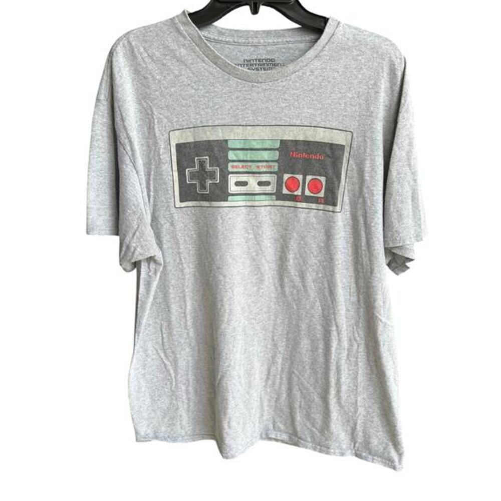 Nintendo gray controller graphic 2018 tee sz XL